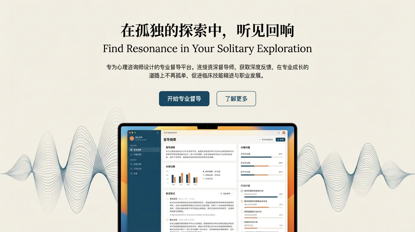 ECHO 应用界面截图 - AI 心理督导助手